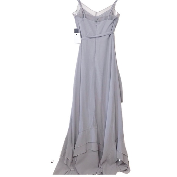 Lulu’s Stars in Your Eyes Grey Handkerchief Dress - Picture 2 of 5